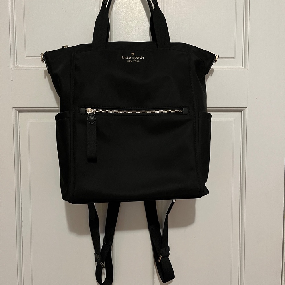 Kate Spade Black Nylon Backpack